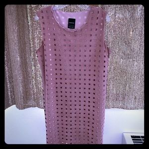 Gorgeous pink suede dress